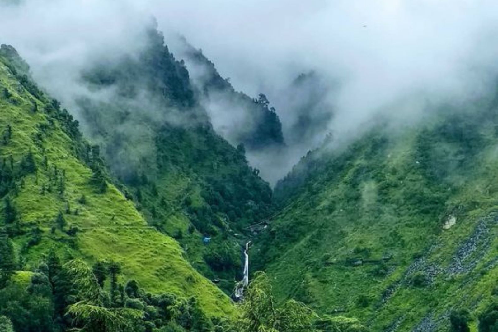 A view of bhagsu fall