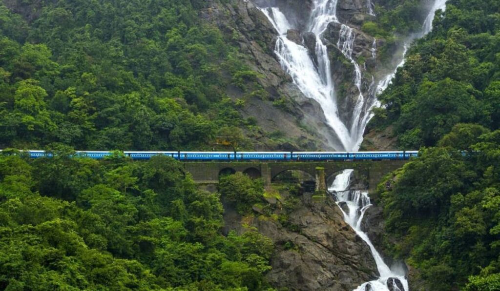 A photo of Dudhsagar Falls