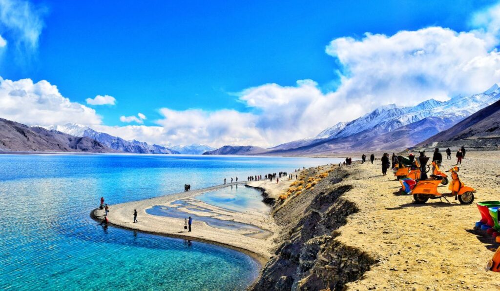 Pangong lake is one of the best places to visit in ladakh