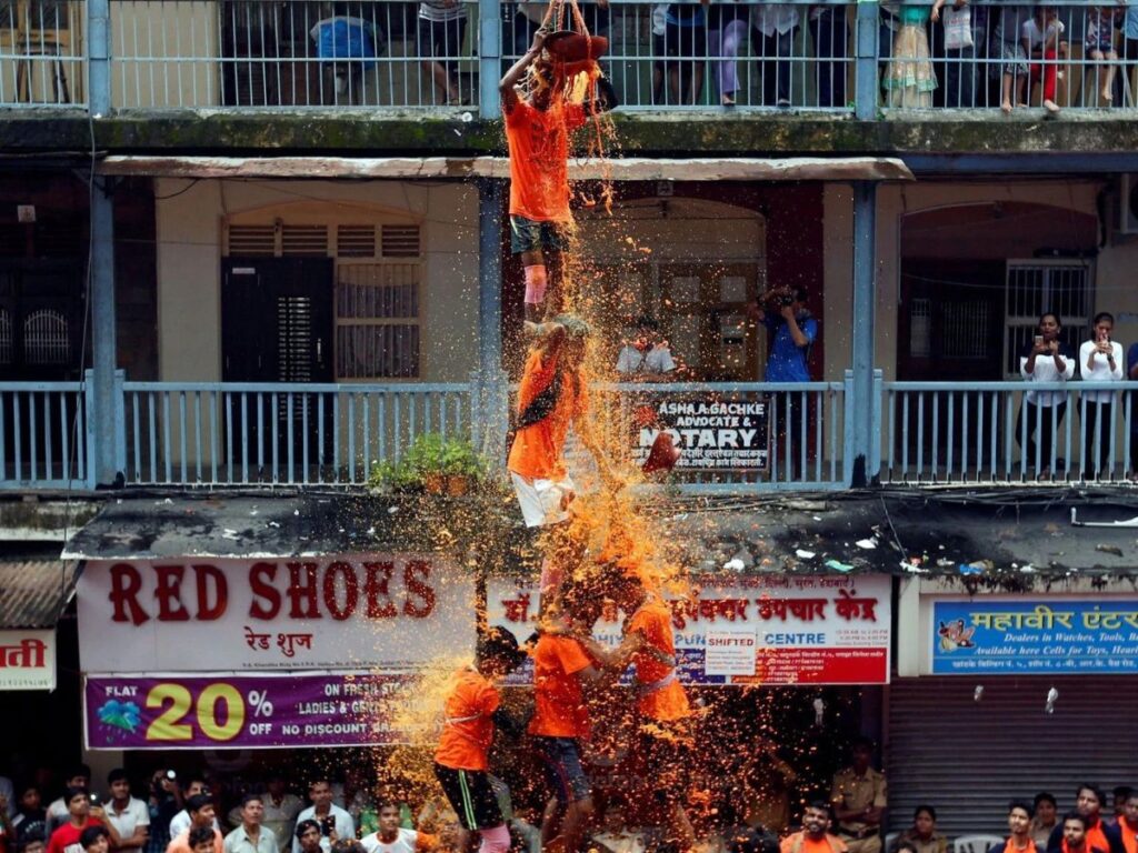 Dahi Handi during janamasthmi
