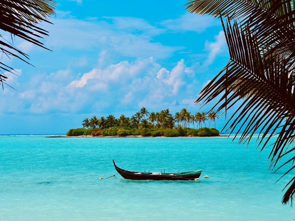 A photo of a beautiful beach of lakshadweep