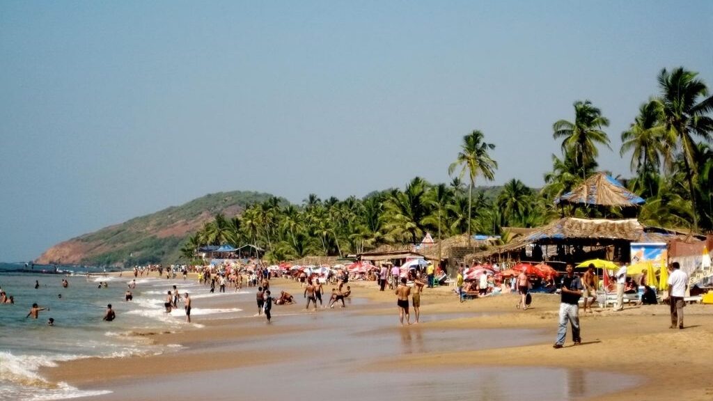 Anjuna beach in Goa