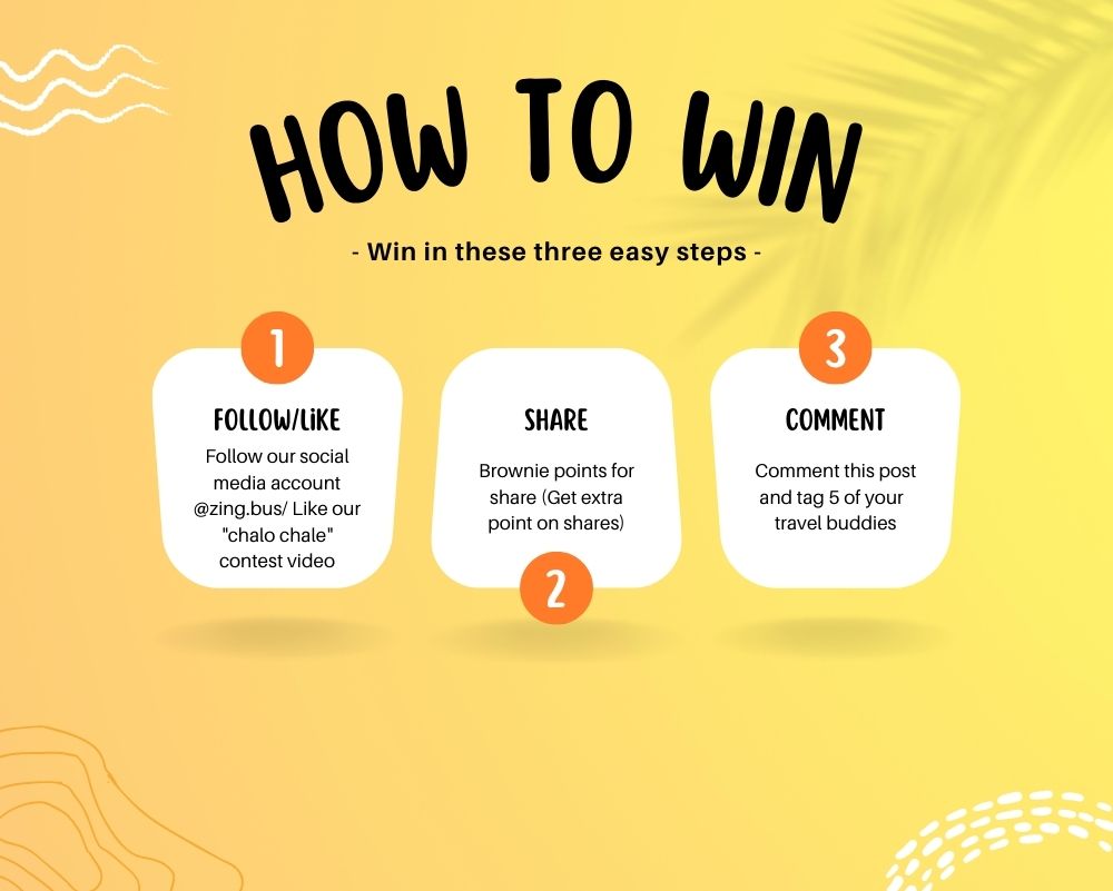 this picture communicates how to win the contest of chalo chale and win Cruise trip