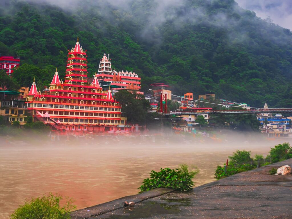 A serene view of Rishikesh, the Yoga Capital of the World.