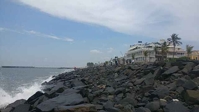 Rock Beach in Pondicherry