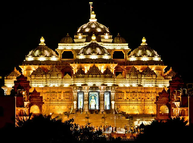 Akshardham Temple Night View