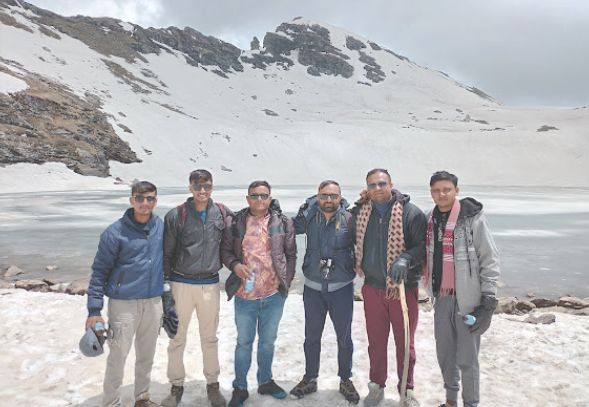 A Group of Friends and Family at Bhrigu Lake Trek - Himalayas - Himachal Pradesh