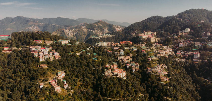 Top 10 Places to Visit in North India: Ariel View of Shimla, Himachal Pradesh, India 