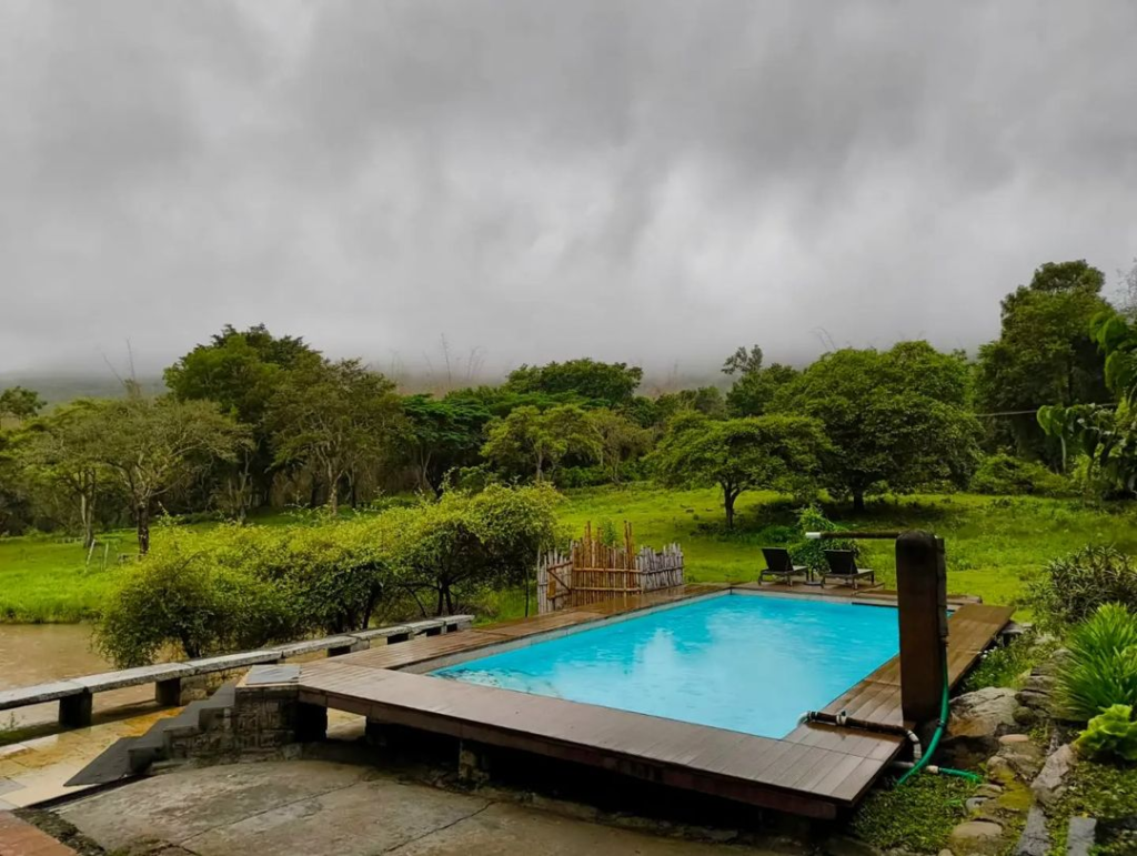 Chasing serenity in nature's embrace   Even the rain can't dampen this view   Picture by @mohammed_jibran NatureRetreat  PeacefulGetaway  RainyDays  junglehutmasinagudi  weekendvibes