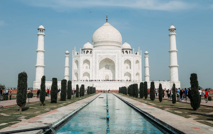 Top 10 Places to Visit in North India: Old Famous Taj Mahal during Daytime - Agra - UP - India 