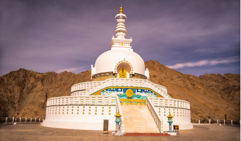 Top 10 Places to Visit in North India: The Shanti Forest Monastery in Chandspa Ladakh, India