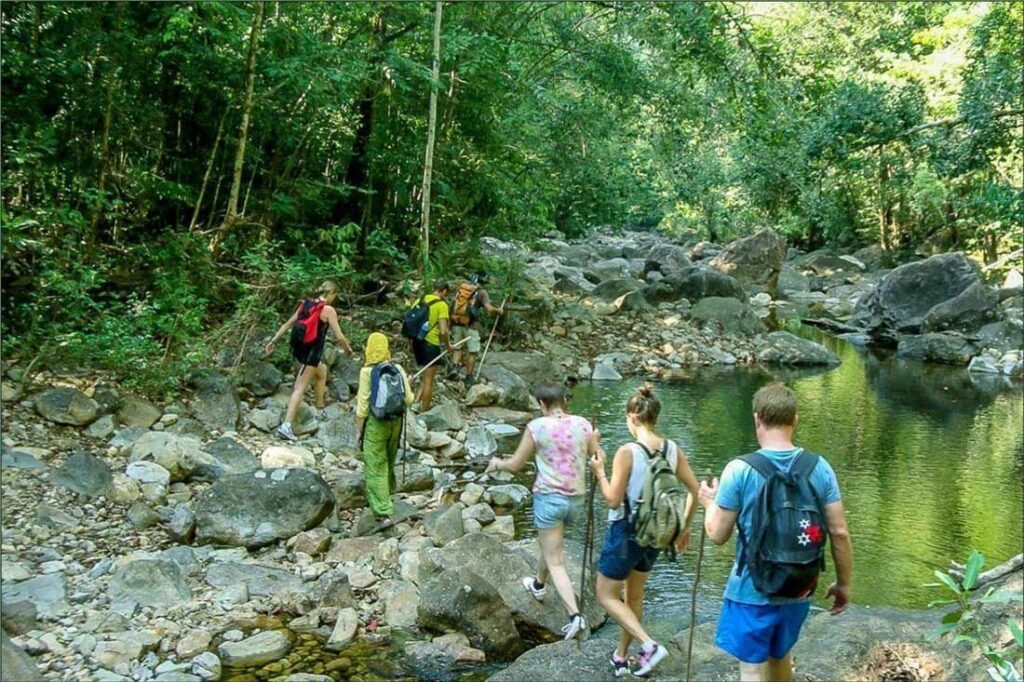 Dudhsagar Falls Trek In Goa; Visitors Trekking in Monsoon Season 