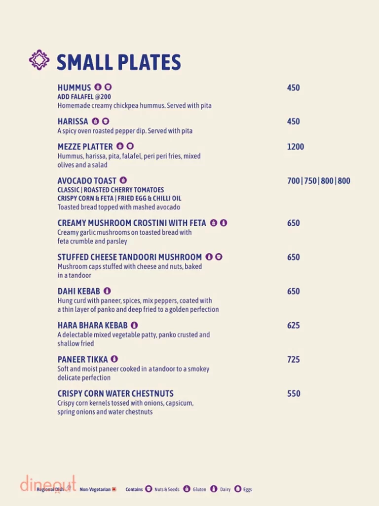 Small Plates: Purple Martini Goa Menu - by Swiggy