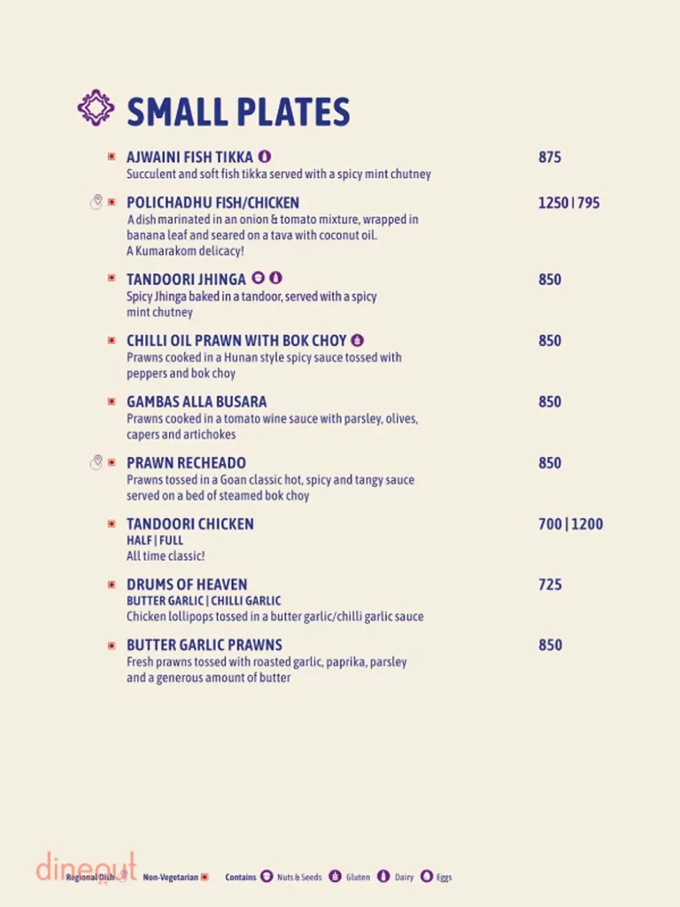 Small Plates: Purple Martini Goa Menu - by Swiggy