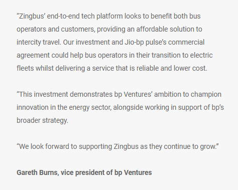 statement from - Gareth Burns, vice president of bp Ventures - for Zingbus