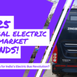 Puple, White and Black Electric Vehicle Illustration - Global Electric Vehicle Market Trends in 2025 - What It Means for India’s Electric Bus Revolution