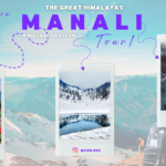 Purple And White Polaroid Collage Manali Travel Blog Banner - First Time in India - Delhi to Manali Volvo Bus Journey with Free Food Service at Zingbus Maxx - Zing Bus 7 Star Bus - 01