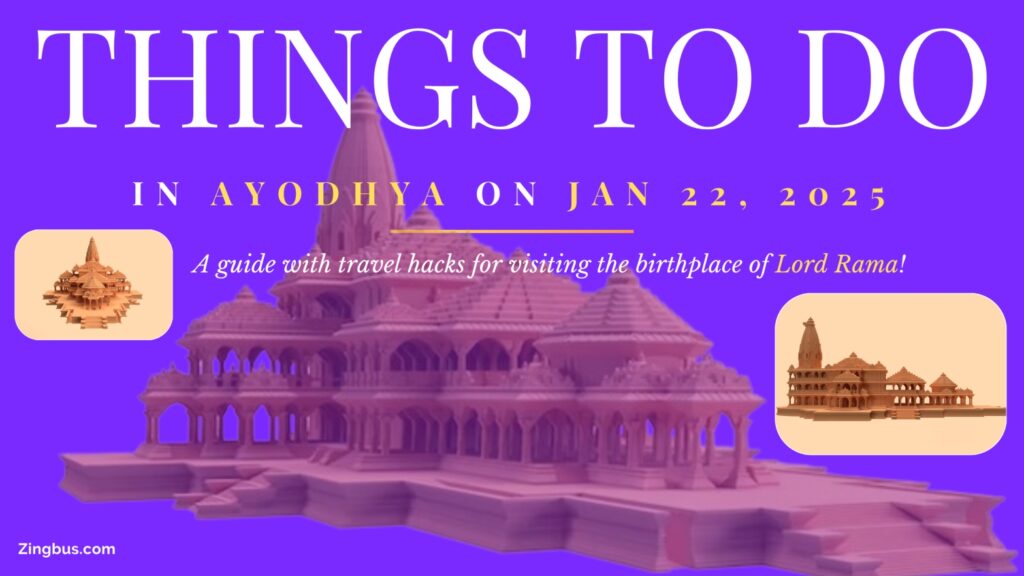 Purple India Travel Blog Banner - for January 22 - 2025 - event - in - Ayodhya for Ram Mandir