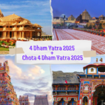 Purple and White Collage for 4 Dham Yatra and Chota Char Dham Yatra