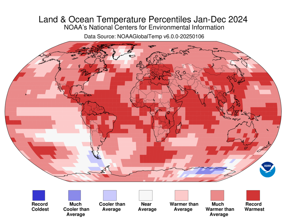 highlights from NOAA’s 2024 annual global climate report