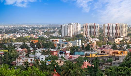 Aerial View of bhubaneswar city 