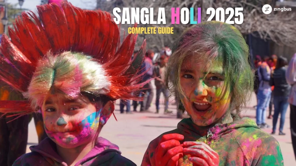 Two beautiful kids - Holi in Sangla - A Colorful Celebration Amidst the Himalayas